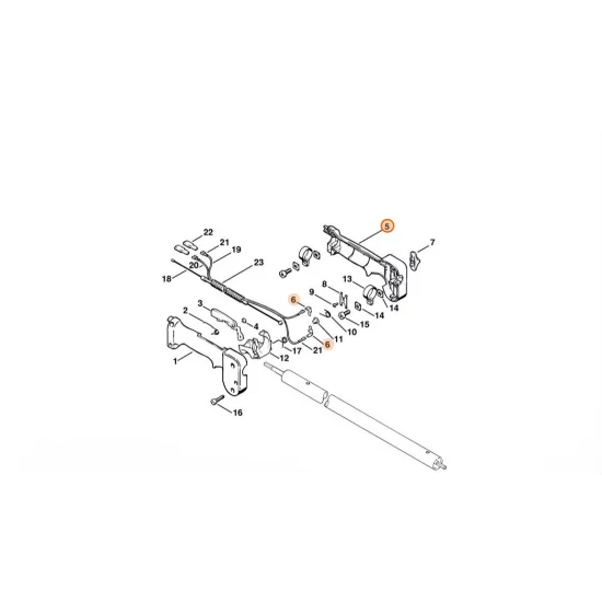 STIHL  Połówka okładziny rękojeści - strona wewnętrzna 4126 790 1102